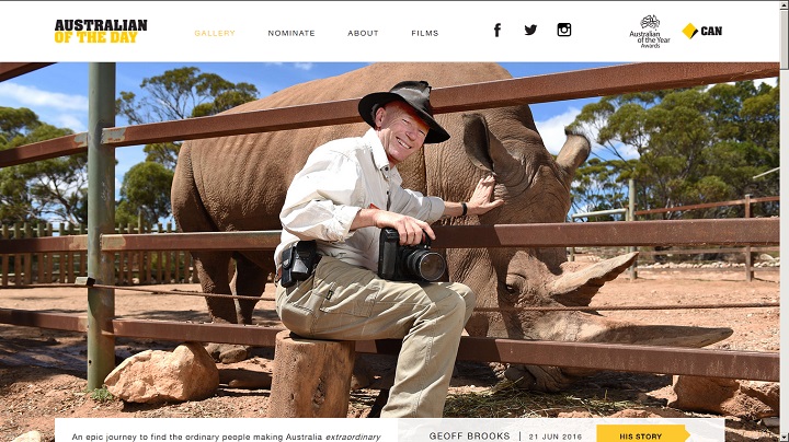 Australian of the Day homepage Australian of the Day homepage