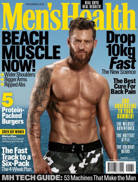 Mens Health South Africa, December 2016: Marco Klue