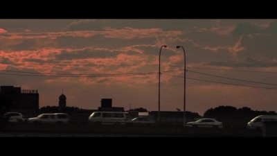 Nedbank's Making Things Really Happen Bathtime TVC screengrab: sunset while in the minibus taxi