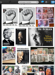 Screengrab Twitter Search Mandela front pages Screengrab Twitter Search Mandela front pages