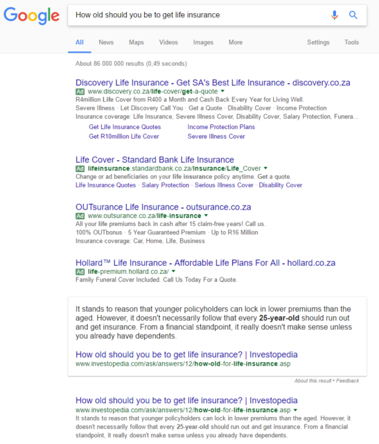 life insurance featured snippet life insurance featured snippet