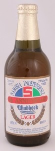 Windhoek Lager bottle: 1995 — five years of Namibian independence Windhoek Lager bottle: 1995 — five years of Namibian independence