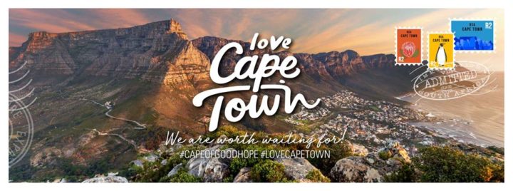 Love Cape Town we are worth waiting for postcard Table Mountain aerial view Love Cape Town we are worth waiting for postcard Table Mountain aerial view