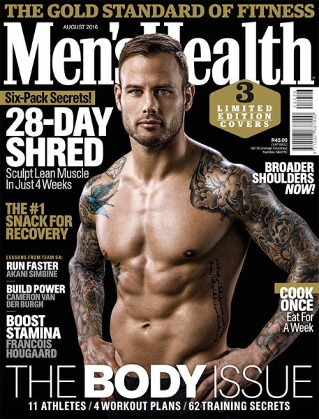 Men’s Health (South Africa), August 2016: Francois Hougard
